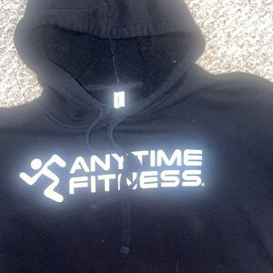 Anytime Fitness Black Cropped Hoodie